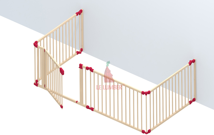 Cũi 3D 4 cánh tạo khu vực chơi cho bé