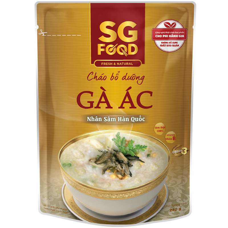 Cháo SG soup gà ác nhân sâm (240g)