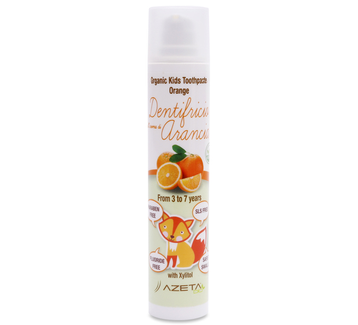 Gel đánh răng Azeta Bio Dentifricio vị cam (3-7 tuổi)