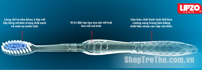 Bàn chải đánh răng Lipzo Girl Crystal