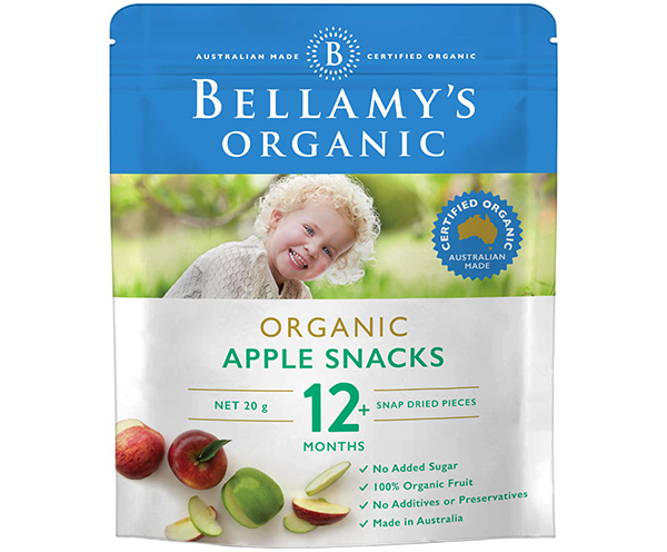 Snack từ táo hữu cơ Bellamy's: organic apple snacks