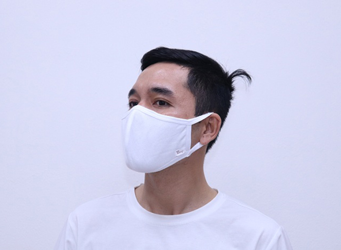 khẩu trang kháng khuẩn Poêmy 2 lớp (màu trắng)