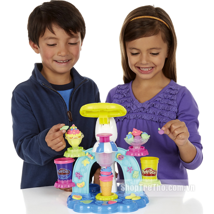 Đất nặn Play Doh - Máy làm kem cầu vồng