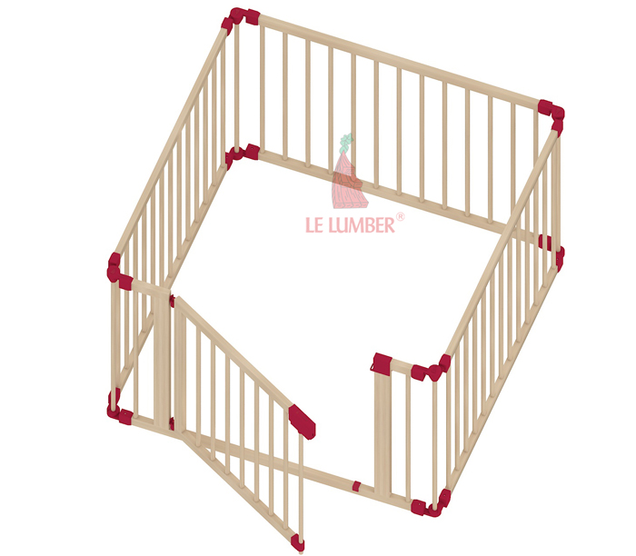 Cũi 3D 4 cánh tạo khu vực chơi cho bé