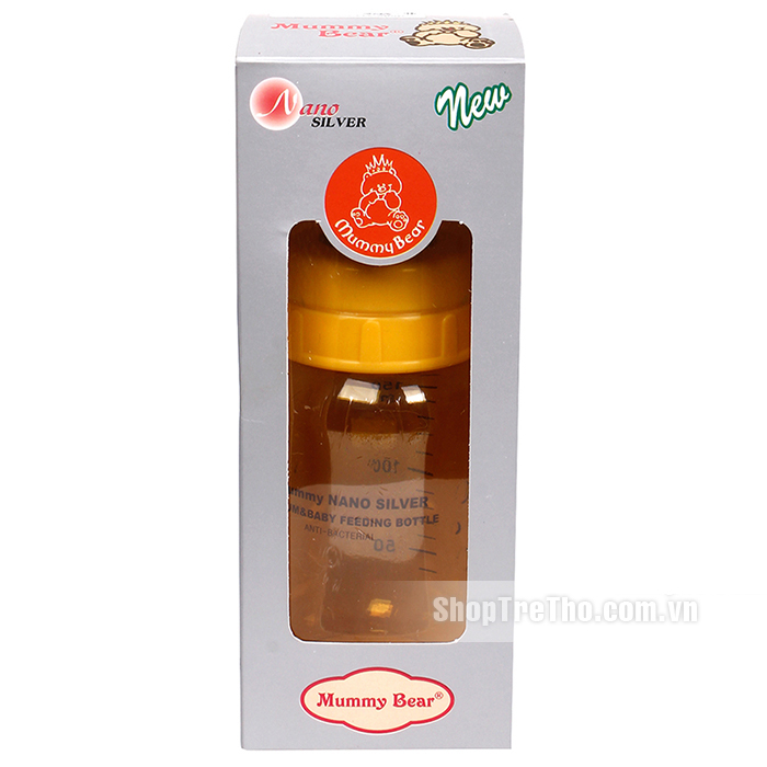 Bình sữa Mummy Bear Nano Silver 150ml (cổ hẹp)