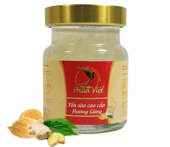Tổ yến chưng sẵn đường phèn Kids Gold hương gừng