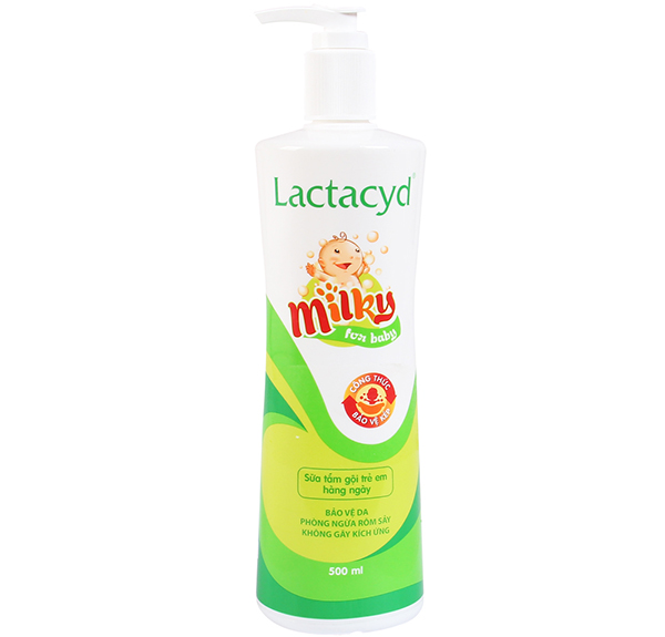 Sữa tắm gội cho bé Lactacyd Milky 500ml