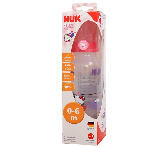 Bình sữa cổ hẹp nhựa PP Nuk 741605 (240ml) 