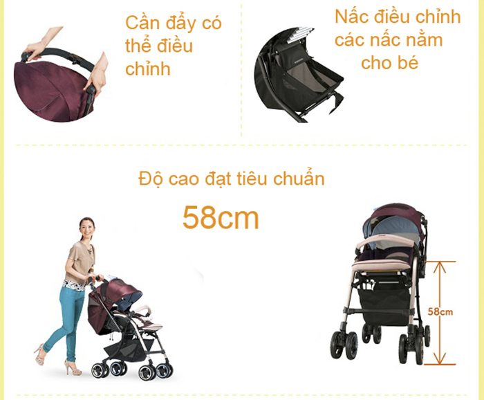 Xe đẩy Combi Miracle Turn Elegant MT - 700D