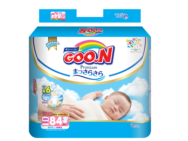 bỉm dán GOO.N Premium New Born NB84 (<5kg) 