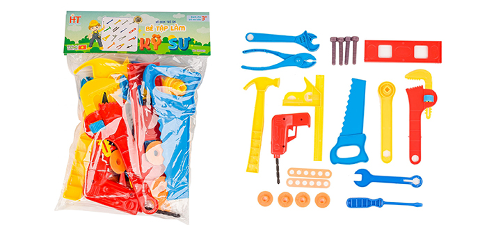 Đồ chơi túi kìm búa Kỹ sư HT7825 (túi, 30x21cm)