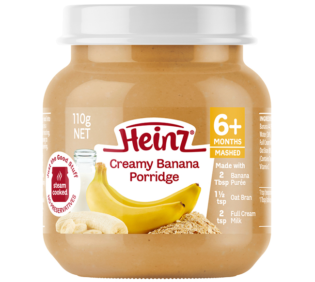 Dinh dưỡng đóng lọ cháo kem chuối Heinz 110g (6M+)