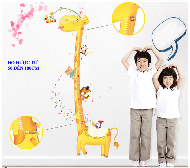 Tranh dán tường hươu cao cổ