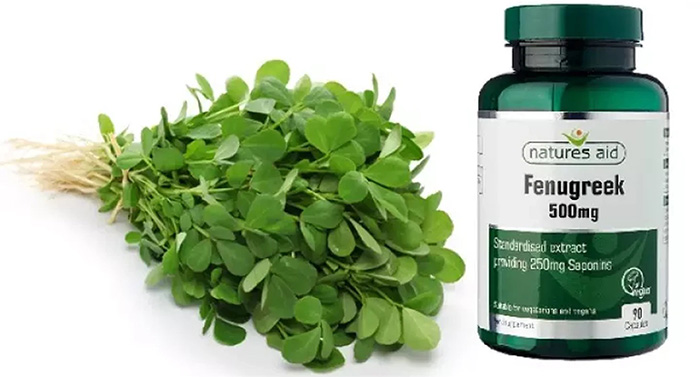 Vien uong loi sua Fenugreek Natures Aid 500mg