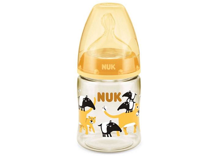 Binh sua nhua PPSU co rong Nuk Animals (150ml)