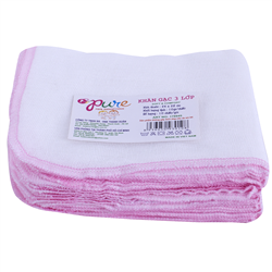 Bán Khăn sữa 3 lớp Thanh Xuân Pure (24*28cm, loại trơn)