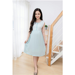 Bán Đầm bầu sát nách phối thân ren cài nút Emum