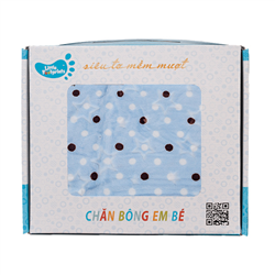 Bán Chăn bông 1 lớp Little Footprints BBD03900 - Xanh chấm bi