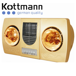 Bán Đèn sưởi nhà tắm Kottmann K2BHWG 2 bóng vàng