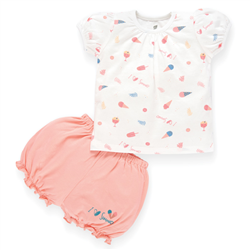 Bán Bộ bé gái chữ A cánh tiên Lullaby NH627P (trắng in kem)