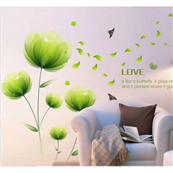 Bán Tranh dán tường hoa xanh M055