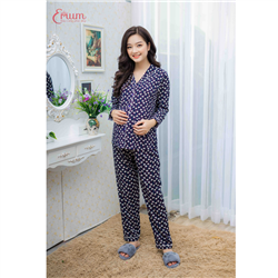 Bán Bộ bầu pyjama tay dài tím Emum