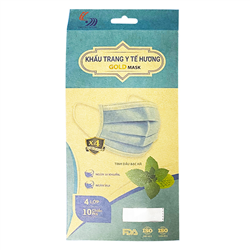 Bán Khẩu trang y tế 4 lớp cao cấp Gold Mask Trường Dương hương tinh dầu bạc hà (10c/túi)