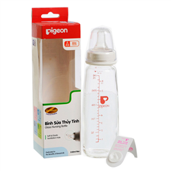 Bán Bình sữa Pigeon 240ml (thủy tinh, 4M+)