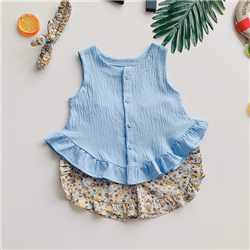 Bán Bộ đũi sát nách bé gái in hình hoa (1-6T)