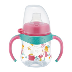 Bán Bình tập uống có tay cầm 150ml NIP-35058 (cổ rộng, bé gái)