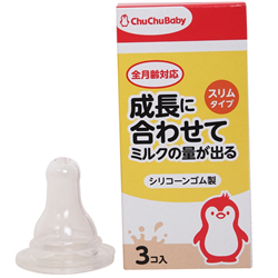 Bán Núm ty chuchu silicone (cổ hẹp) trơn hộp 3 chiếc 990699