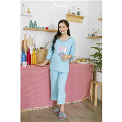 Bán Bộ bầu cổ tim in ly xanh Emum