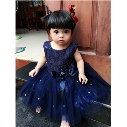 Bán Váy đầm công chúa kim sa xanh (1-6T)