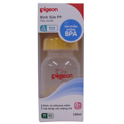 Bán Bình sữa Pigeon nhựa PP tiêu chuẩn 120ml (0M+)