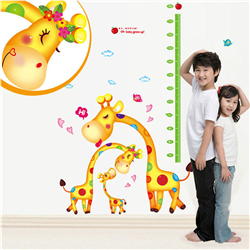 Bán Tranh dán tường thước đo chiều cao gia đình Hươu M055