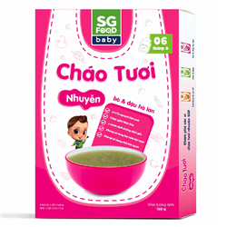 Bán Cháo tươi nhuyễn bò & đậu Hà Lan SG Food
