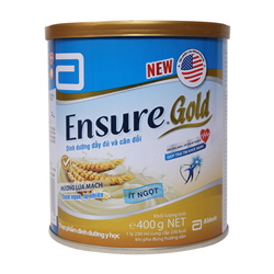 Bán Sữa Ensure Gold 400g - hương lúa mạch (ít ngọt)