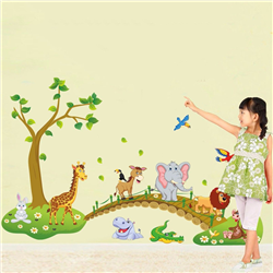 Bán Tranh dán tường thú qua cầu M0055