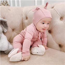 Bán Bộ thun dài tay cạp cao có mũ tai thỏ Minky Mom