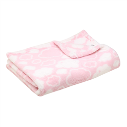 Bán Chăn bông 1 lớp Little Footprints BBS00400 - hồng in bông hoa