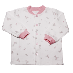 Bán Áo sơ sinh Miomio cúc giữa in thỏ (màu hồng)