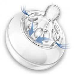 Bán Núm ty Avent số 1 (cổ rộng, silicone)