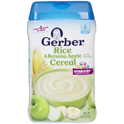 Bán Bột ăn dặm Gerber vị gạo táo & chuối 227g