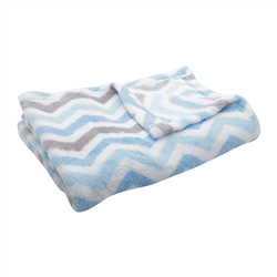 Bán Chăn bông 1 lớp Little Footprints BBS00500 - Xanh sọc trắng xám