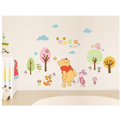 Bán Tranh dán tường gấu pooh piglet M0055