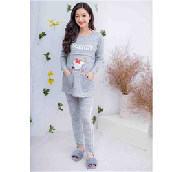 Bán Bộ bầu cho bé bú in hình Mickey Emum (xám lợt)
