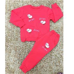 Bán Bộ quần áo nỉ thêu hình cừu cho bé gái (1-5T)