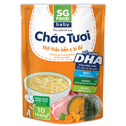 Bán Cháo tươi Baby SG Food - Thịt thăn bằm bí đỏ 240g (10M+)