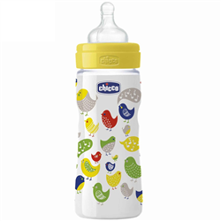 Bán Bình sữa Wellbeing Chicco 330ml (Nhựa PP, núm silicone, 4M+)
