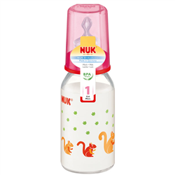 Bán Bình sữa Nuk 747008 125ml (cổ hẹp, thủy tinh, núm silicone)